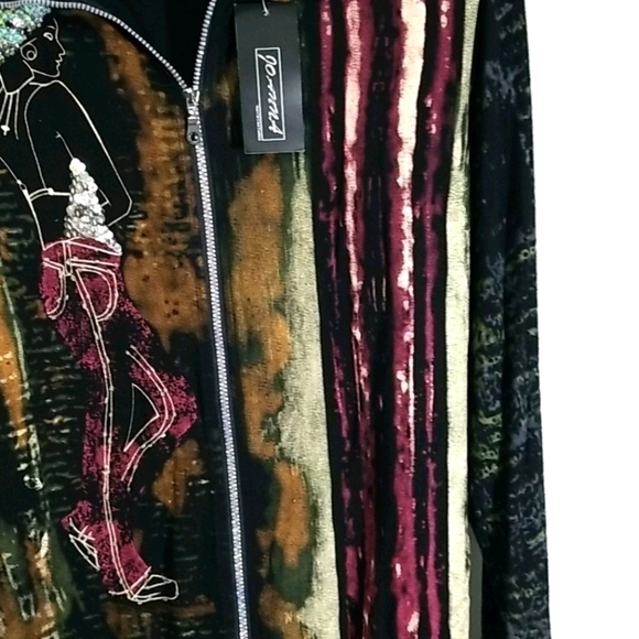 Sunny Choi Sequin Full Zipped Top - Picture 3 of 7